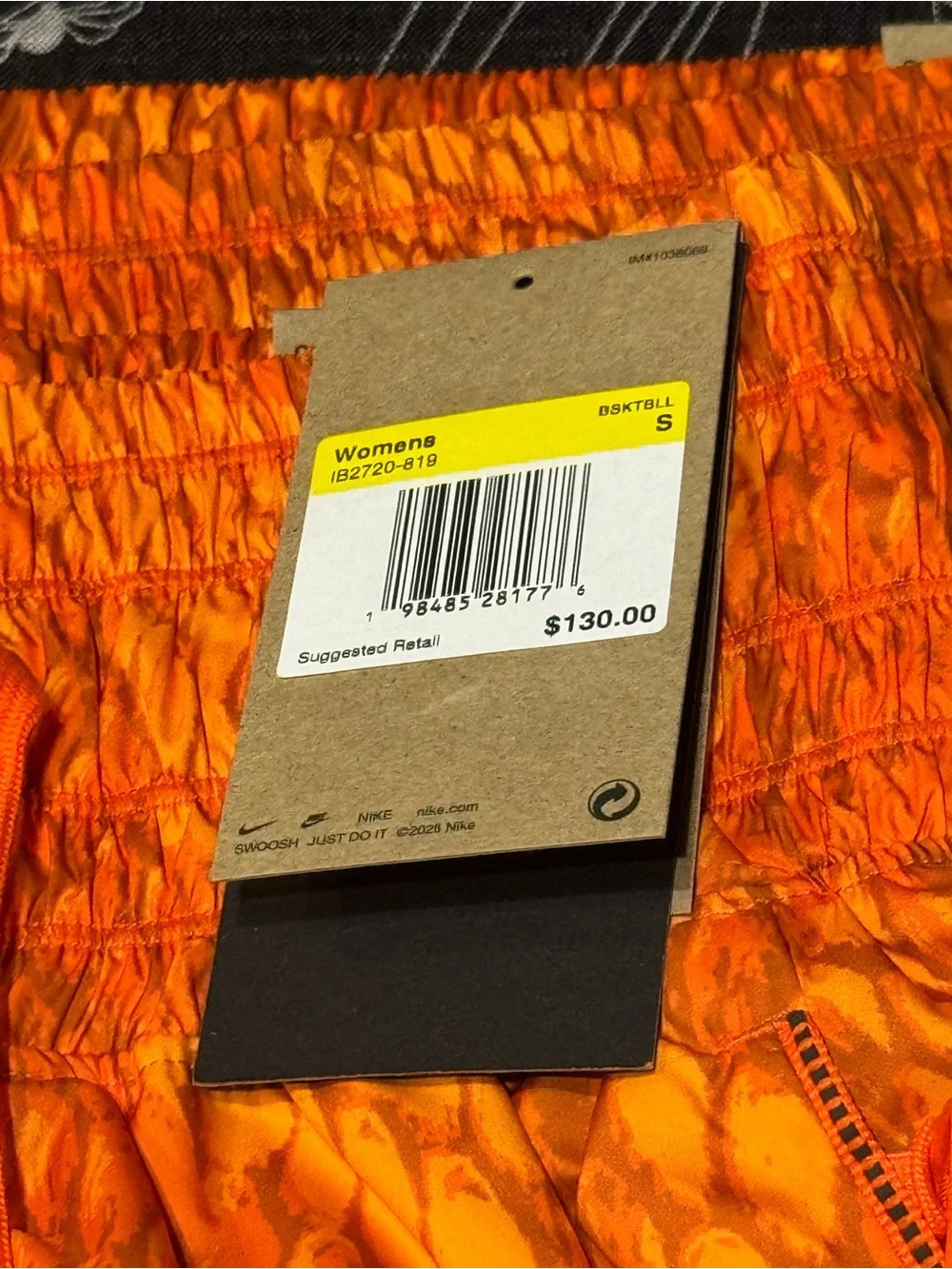 NWT NIKE KOBE BRYANT WOVEN WOMENS MAMBA SAFETY ORANGE BASKETBALL SKIRT SZ S XL